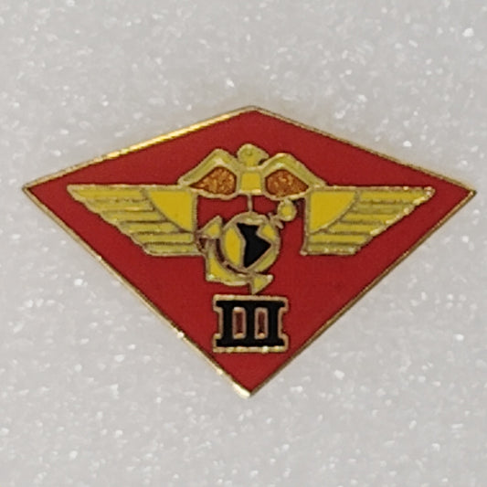 USMC 3rd Marine Aircraft Wing Novelty Hat/Lapel/Brooch Pin, Enamel Metal