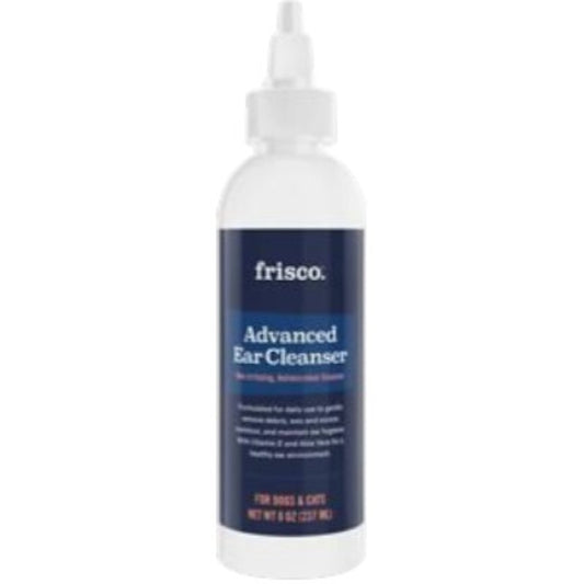 Frisco Advanced Ear Cleaner – 8oz Bottle, Dogs & Cats, Aloe & Vitamin E, pH Balanced