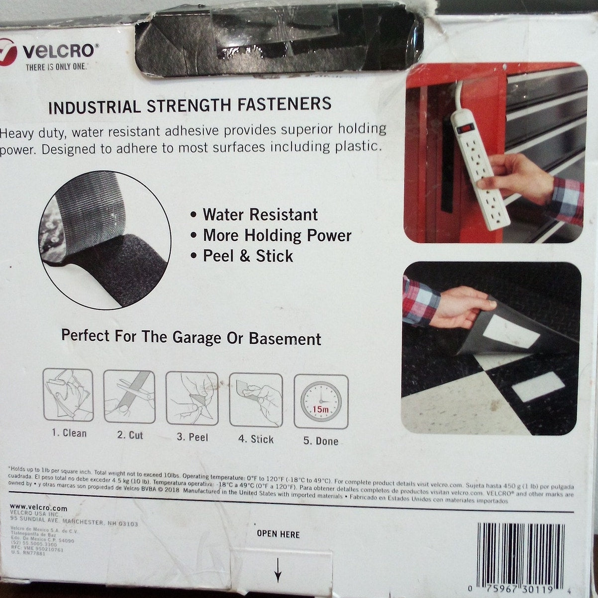 20 ft x 1.5 in Industrial Strength Tape – White – Velcro Brand