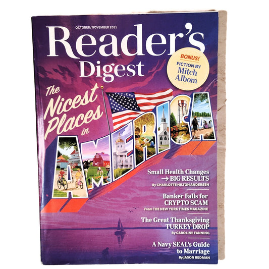 Reader's Digest October/November 2025 Magazine - Nicest Places in America