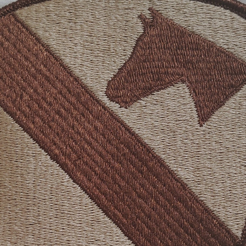 1st Cavalry Division Patch – Desert Tan & Brown – 5‑1/4" × 4"