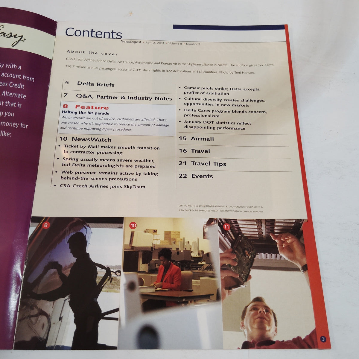 Delta News Digest - April 2, 2001 - Czech Mate, SkyTeam Airline Magazine