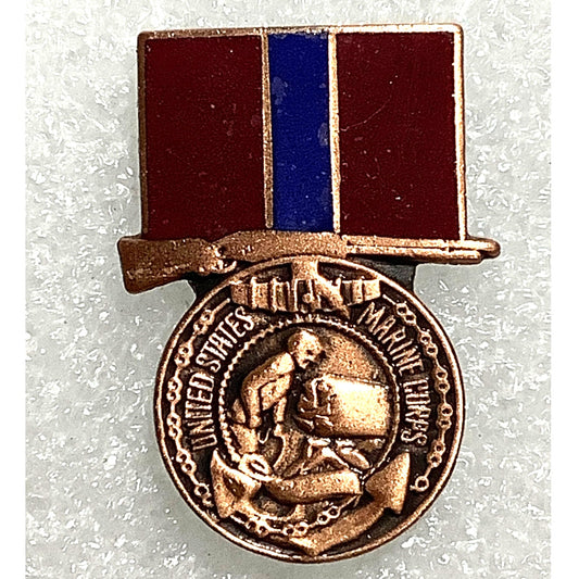 Marine Corps Good Conduct Medal, Mini, Hat or Lapel Pin 1-1/8"H x 5/8"W USMC