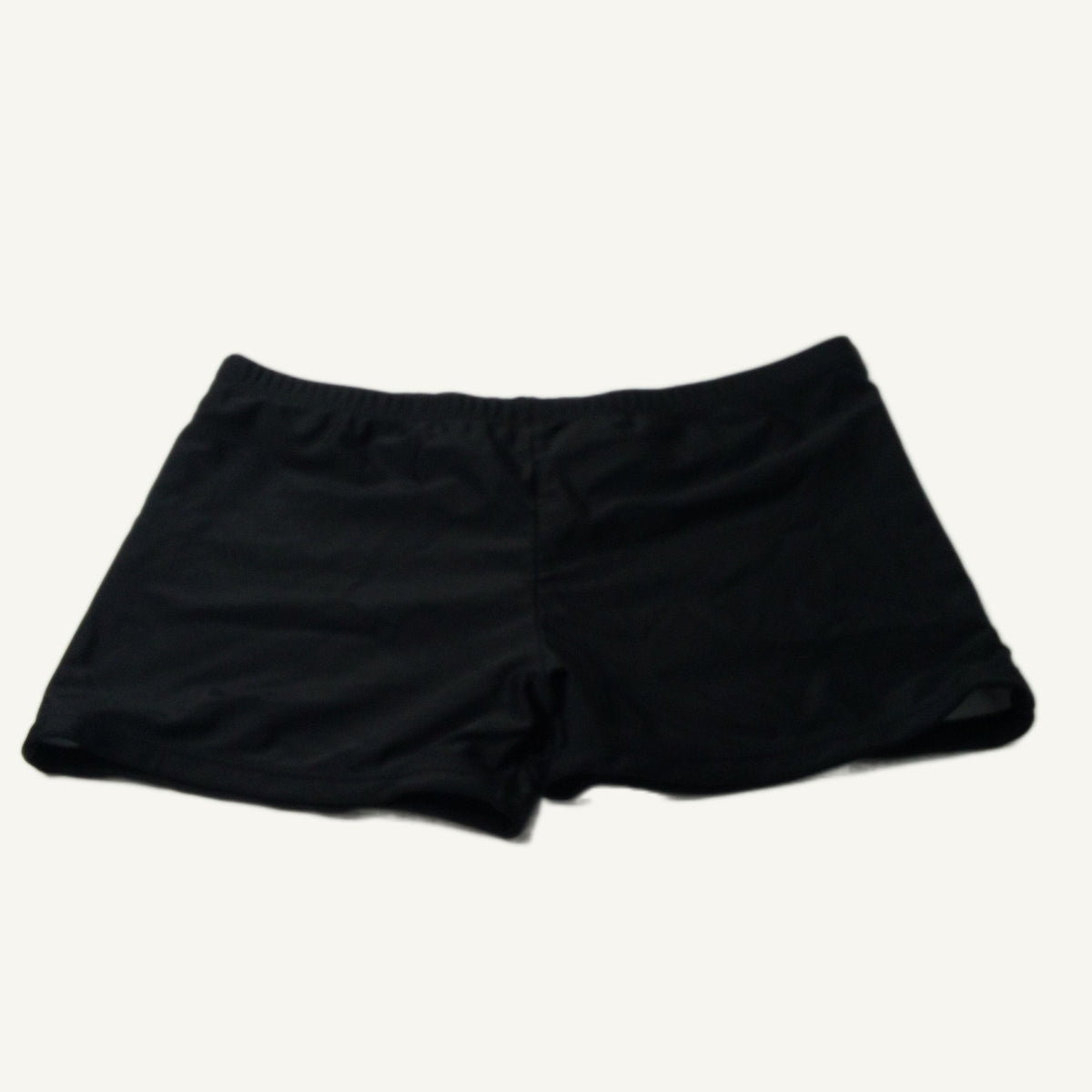 Black Swim Shorts Mesh Lined Elastic Waist Size L Polyamide Beach Trunks