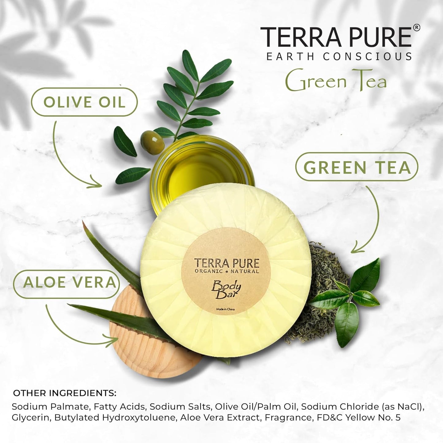 Terra Pure Bar Soap, Travel Size Hotel Amenities, 1.25 oz (Case/350 [35 10-pks])