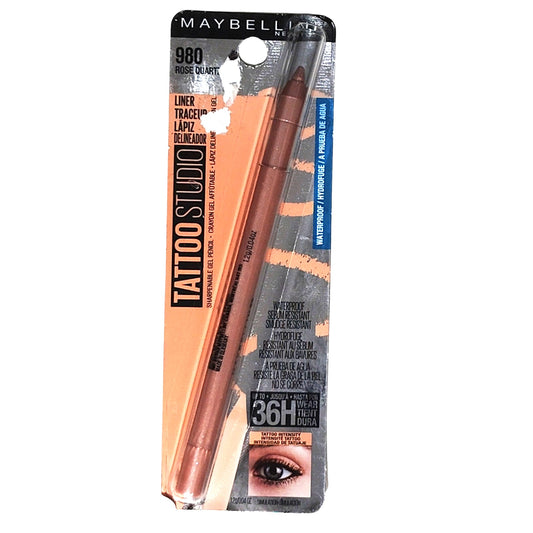 Maybelline Tattoo Studio Gel Eyeliner – Rose Quartz, Waterproof, 36HR Wear, 0.04 oz