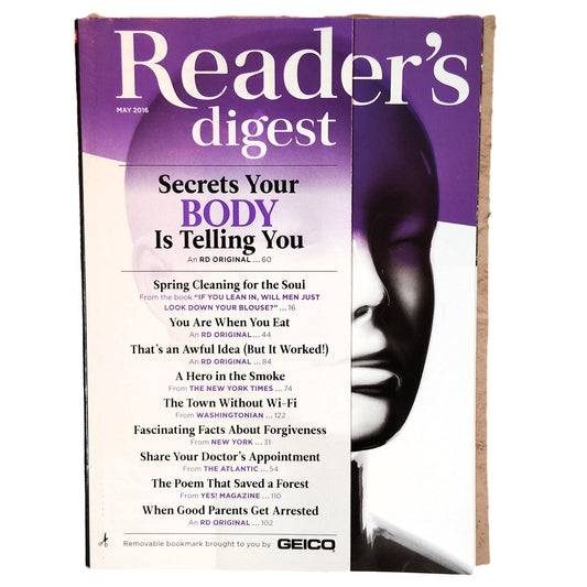 Reader's Digest May 2016 Secrets Your Body Is Telling You Back Issue Magazine