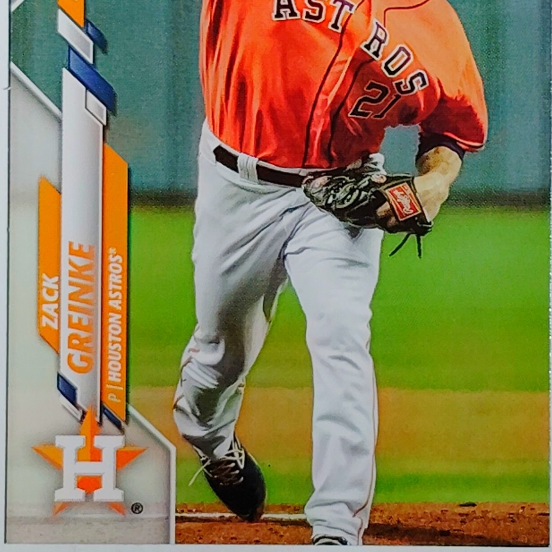 2020 Topps Update #U-191 Zack Greinke Houston Astros Pitcher - VG/EX
