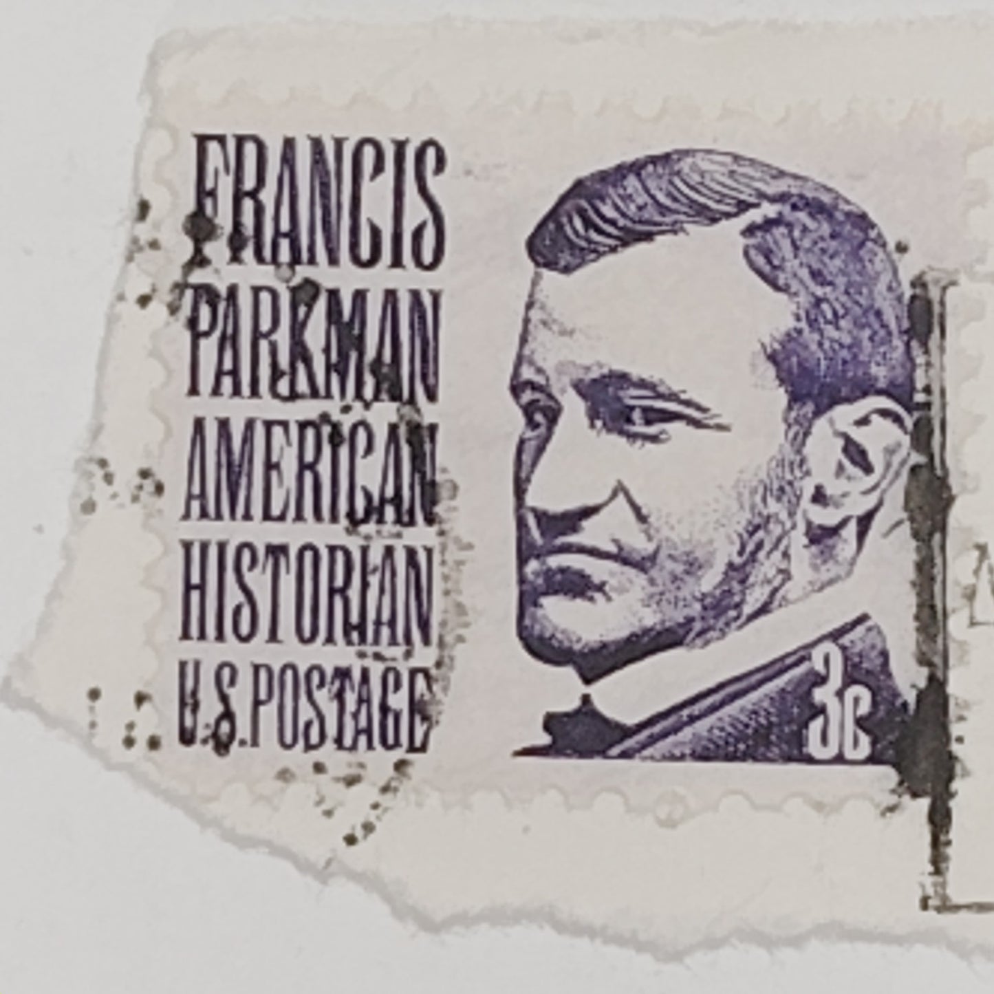 1967 Francis Parkman – 2 Used 3¢ Prominent Americans Series Violet Portrait