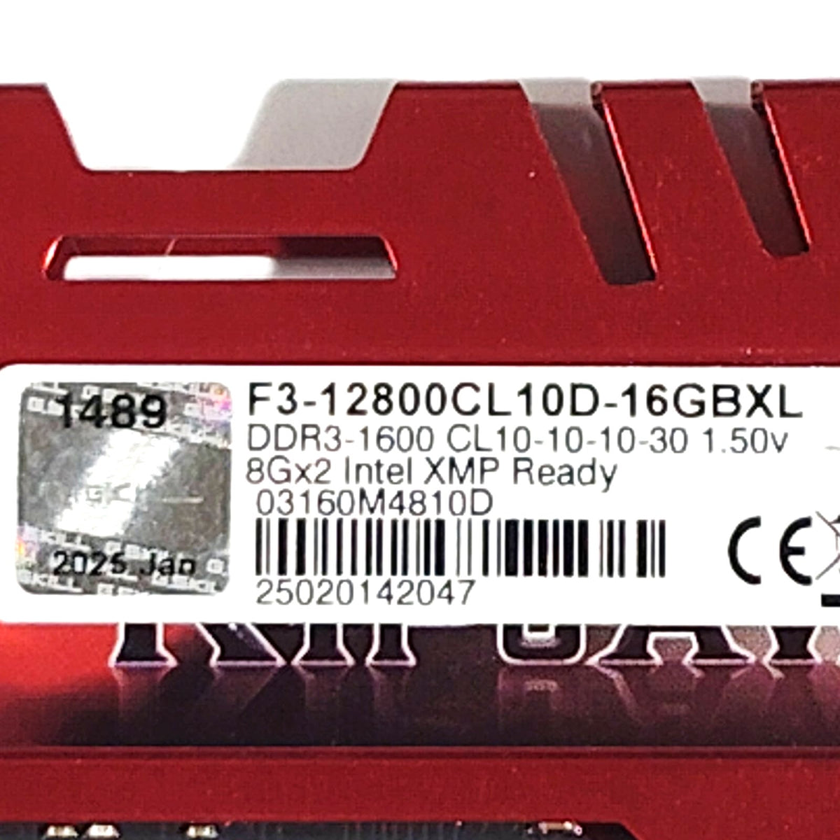 G.SKILL Ripjaws X 16GB (2x8GB) DDR3 1600MHz PC3-12800 Desktop Memory RAM Kit