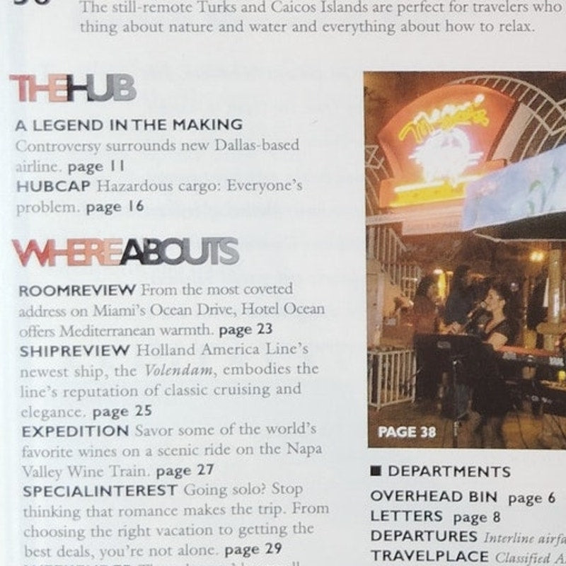 Adventures Magazine March/April 2000 Miami, Bermuda, and Sydney Travel Articles