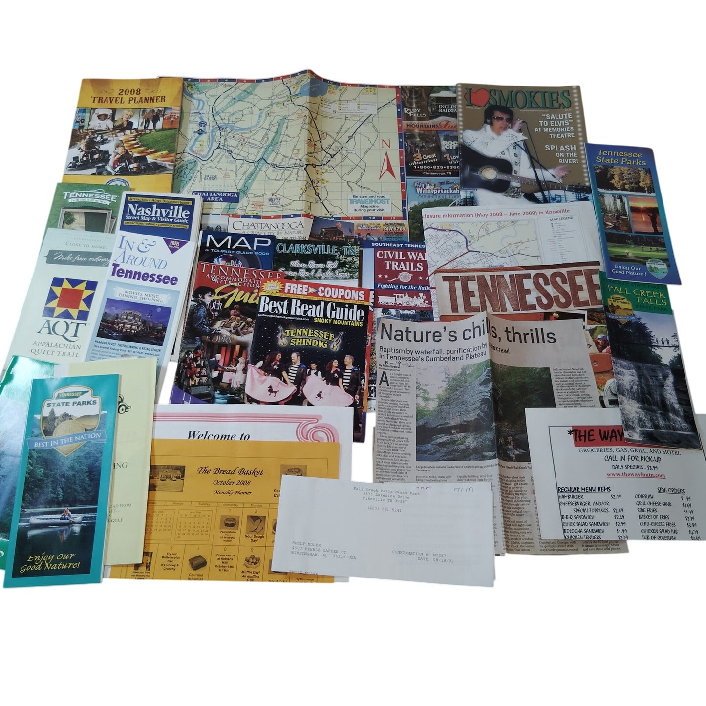 Fall Creek Falls Tennessee VTG Ephemera Collection 2008 Travel Brochures Maps