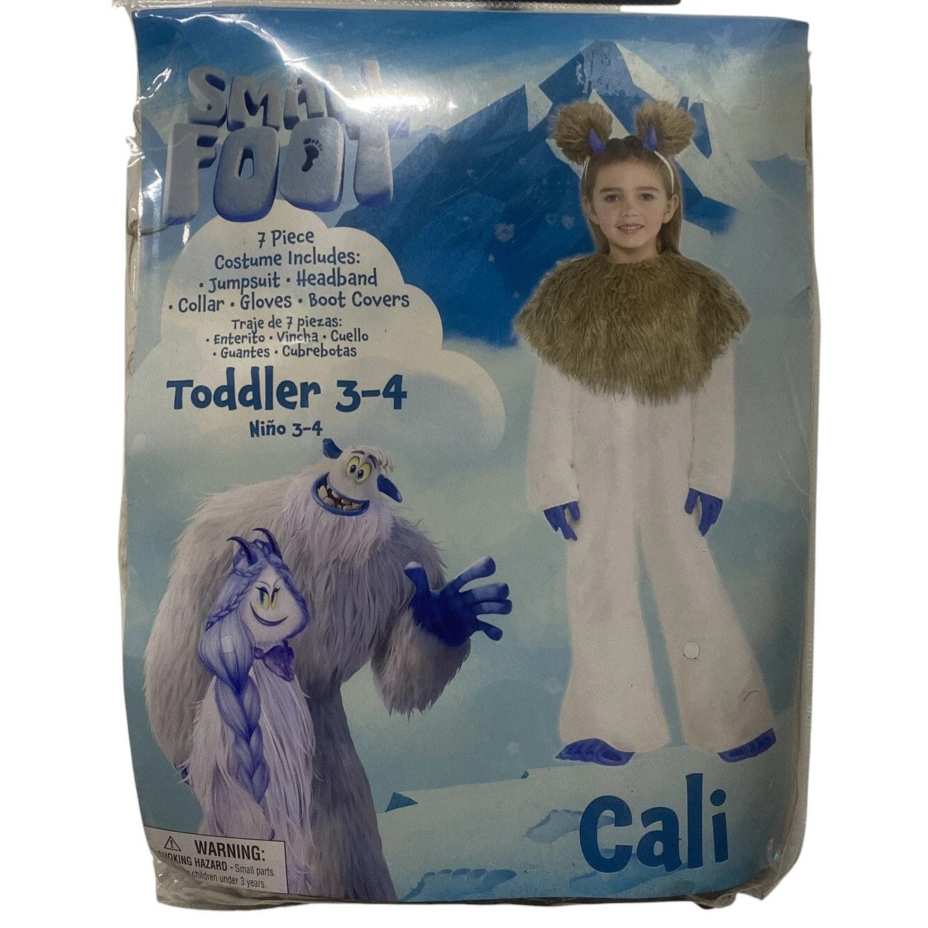 Toddler Girl’s Cali Yeti Fancy-Dress-Up Costume – Toddler Size 3T–4T, 7-PC Set