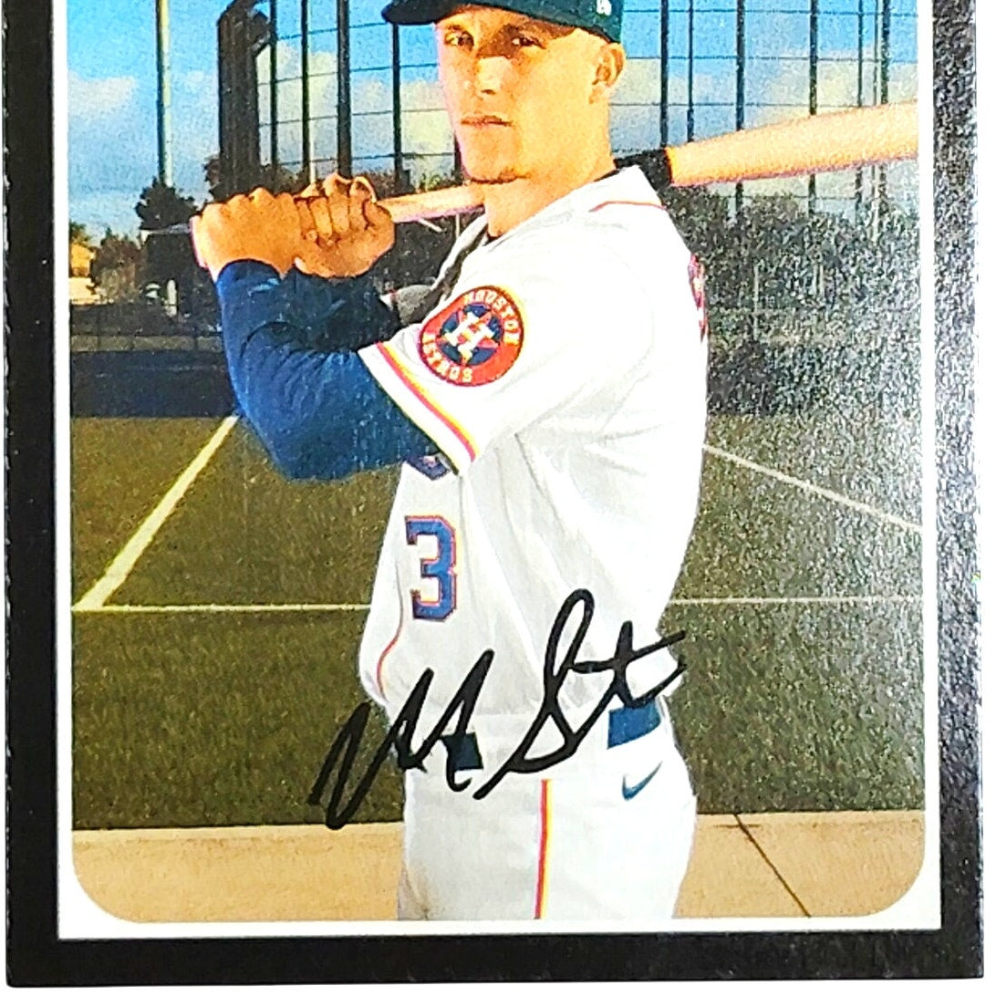 2020 Topps Heritage Myles Straw 597 Houston Astros Outfield Baseball Card VG/EX