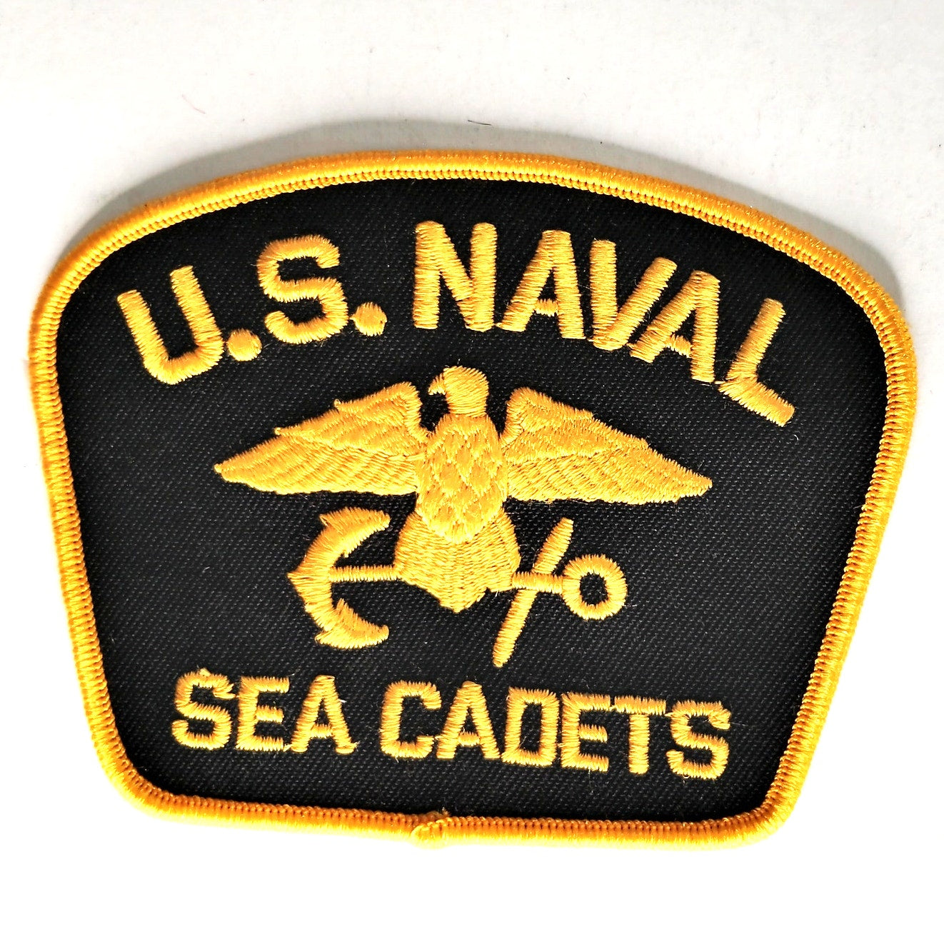 Large US Naval Sea Cadet Corps Embroidered Patch Eagle Anchor 3" × 3‑3/4" Sew‑On