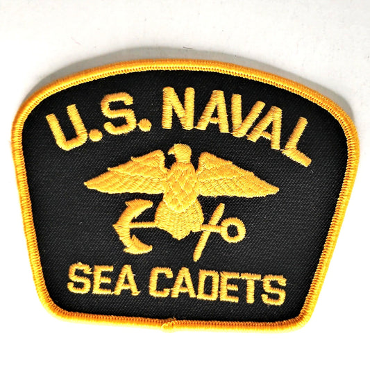 Large US Naval Sea Cadet Corps Embroidered Patch Eagle Anchor 3" × 3‑3/4" Sew‑On