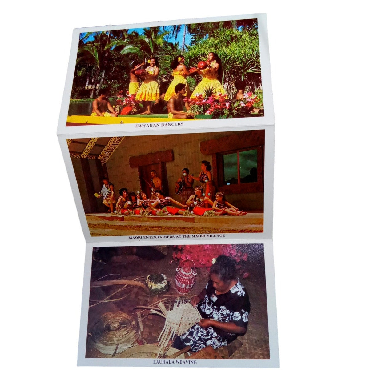 Folding Card, 12 Views, Polynesian Cultural Center, Oahu, HI, 4" x 6", Vintage