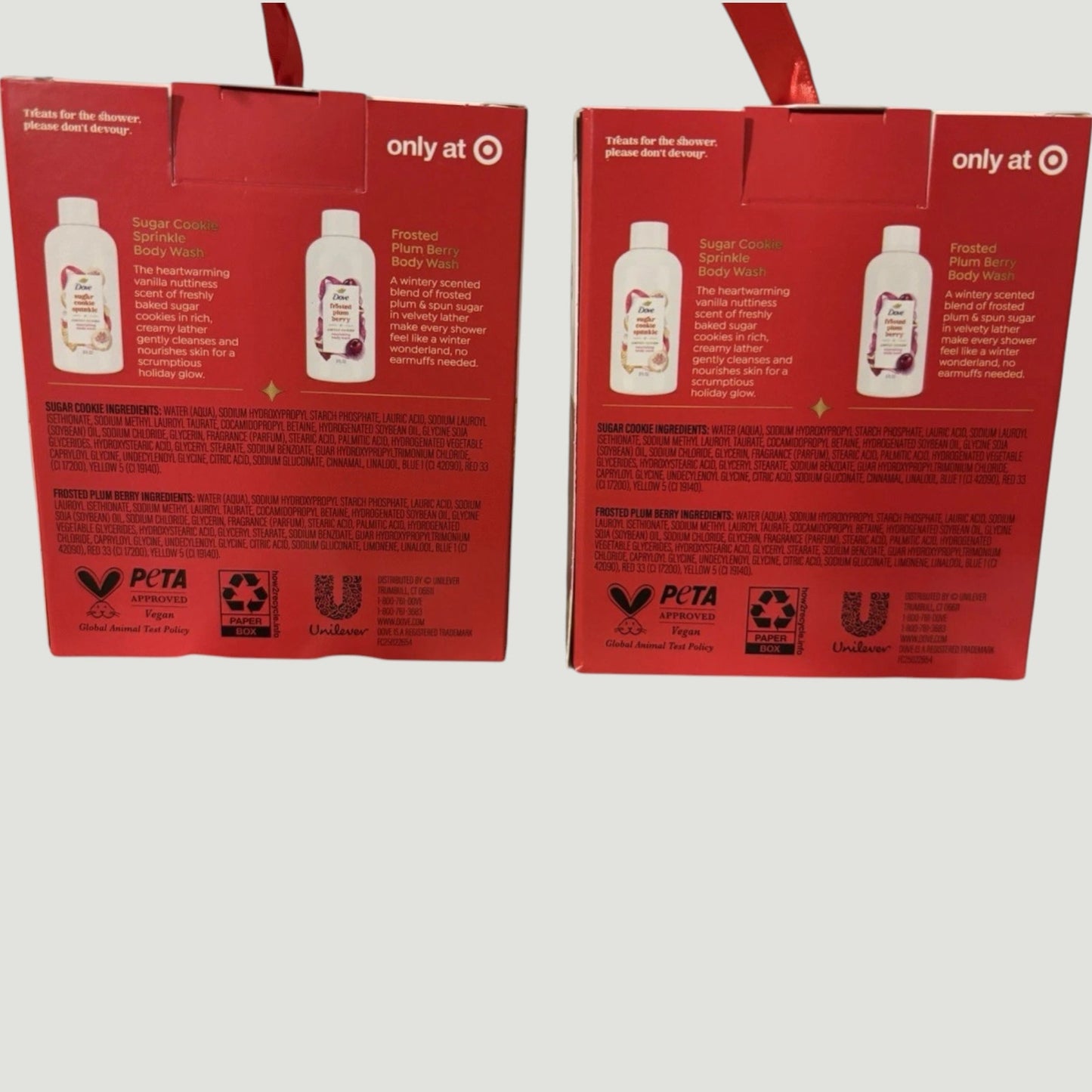 Dove Beauty Limited Edition Holiday Treat Mini Body Wash Gift Pack – Two 2‑Packs