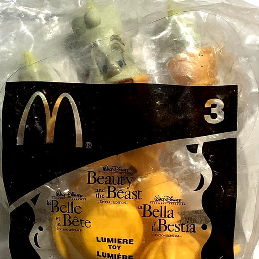 Beauty and the Beast, Lumiere Collectible Figure, McDonald's 2002 Toy, NIP