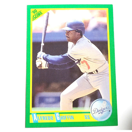 1990 Score Alfredo Griffin #156 Los Angeles Dodgers Shortstop MLB EX