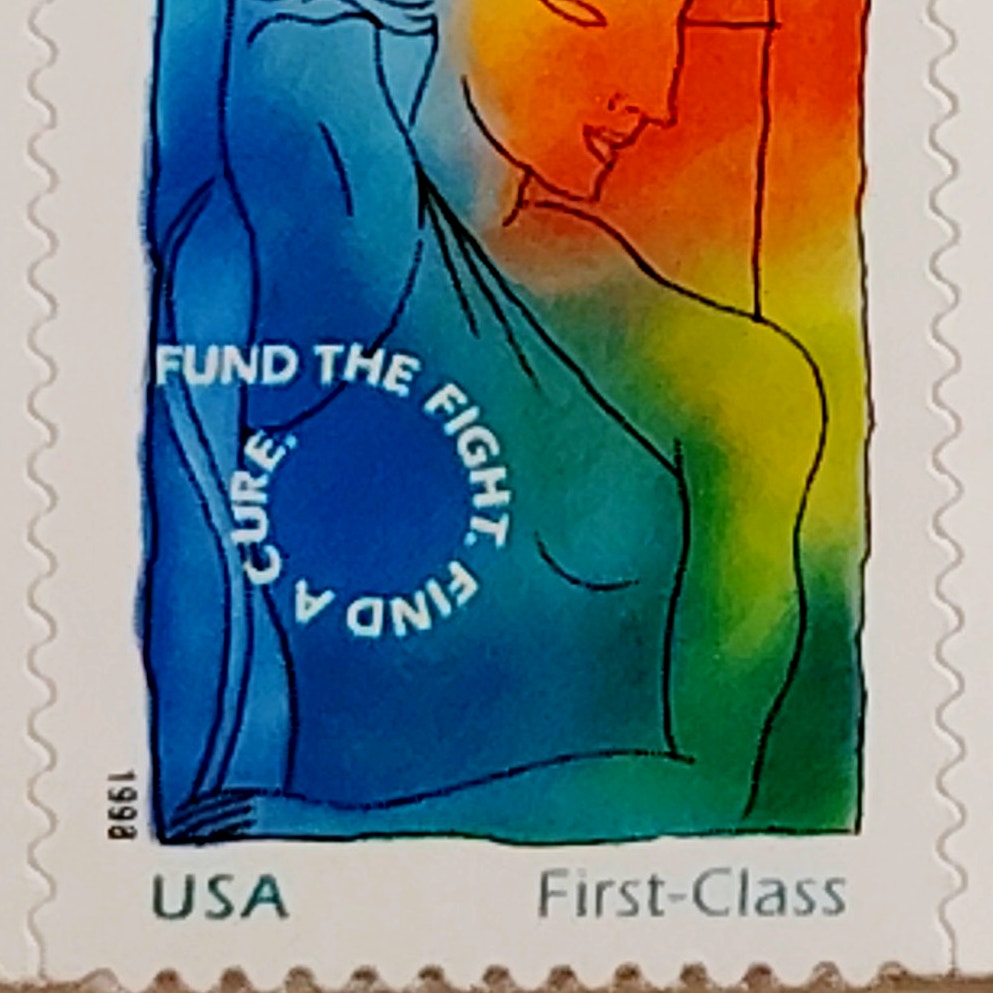 Block of 4 – 1998 USA 32¢ Breast Cancer Research MNH Scott B1 Semipostal
