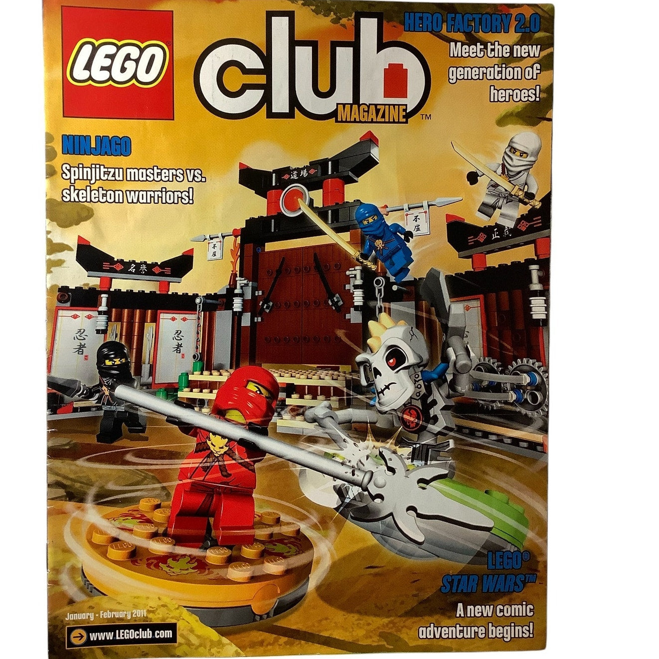 5 x Back Issues Lego Club Magazines, 5  issues from 2008-2013 Pictured