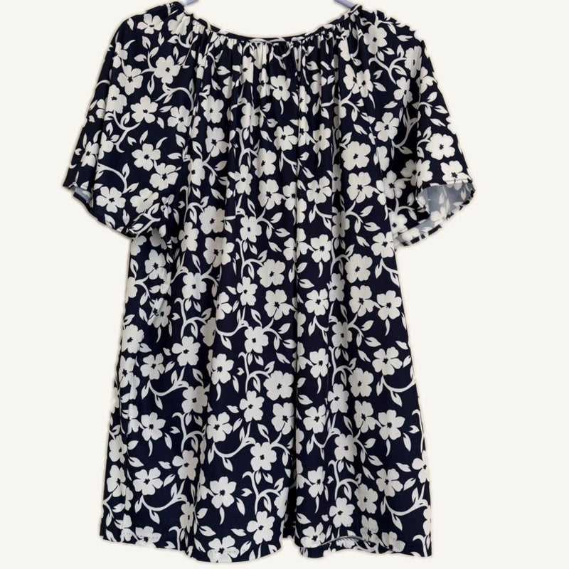 Women's 3-Piece Navy Set Size L Floral Top Blair The Limited Ribbed Pants