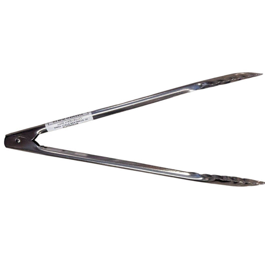 Choice 9-1/2" Extra Heavy-Duty Stainless Steel Utility Tong – Single Piece