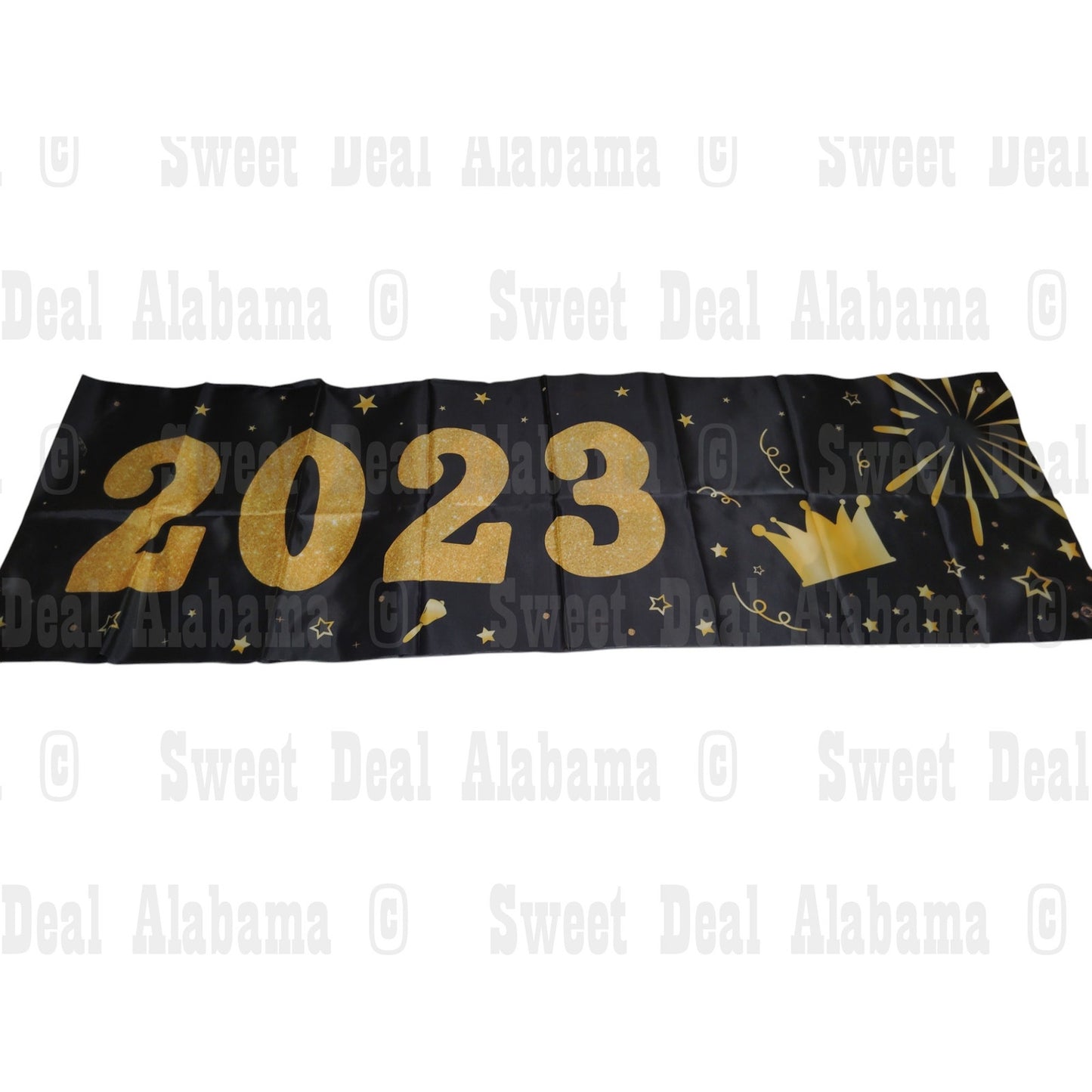 Prom Banner Decorations for 2023, Black & Gold Prom Decorations, 9.8 X 1.6 ft