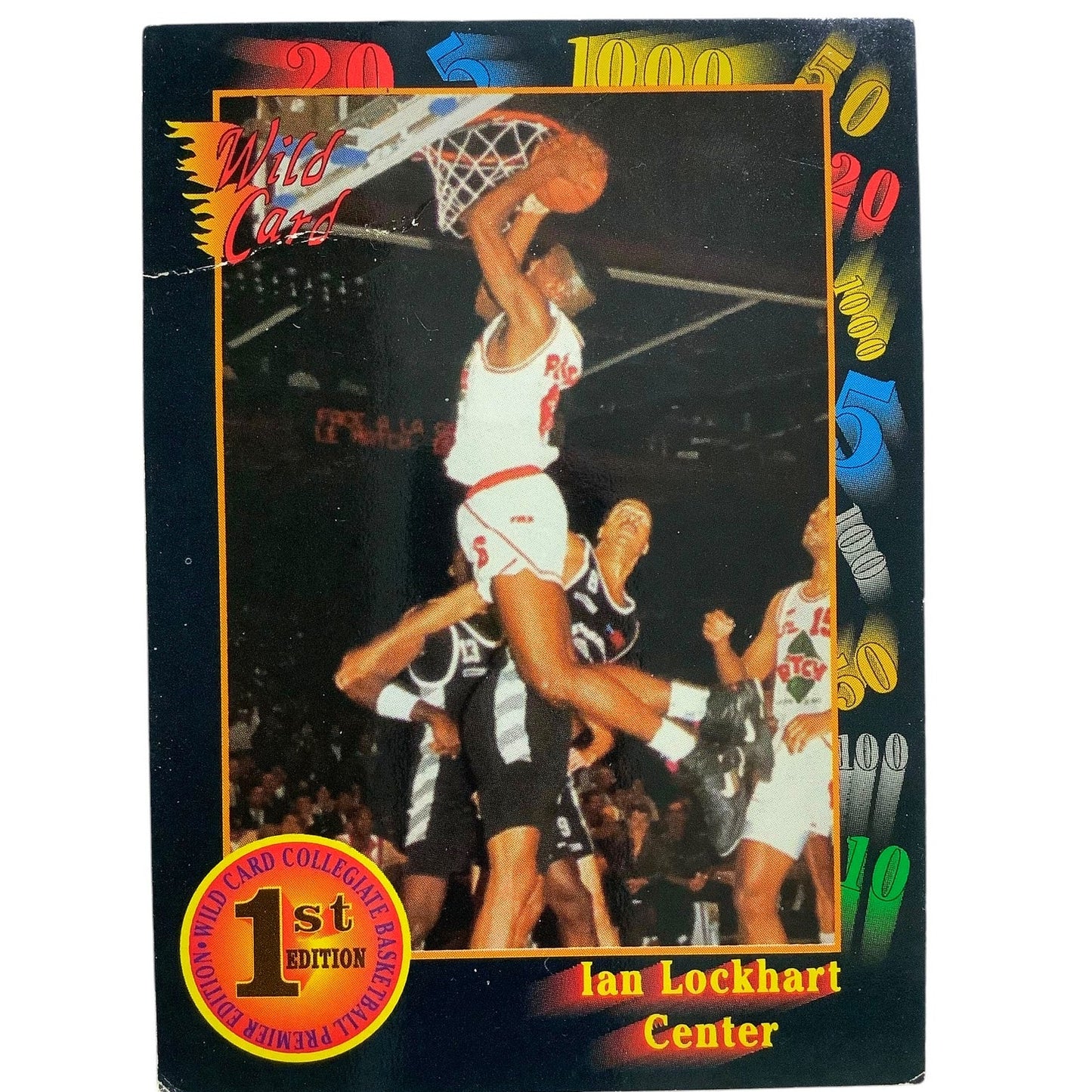 Ian Lockhart, Tennessee, 1992 Collegiate Basketball Premier Ed. Wild Card 97 EXC