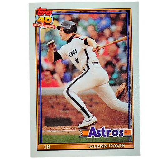 1991 Topps Glenn Davis #350 Astros 1B Power Hitter Slugger Houston VG/EX