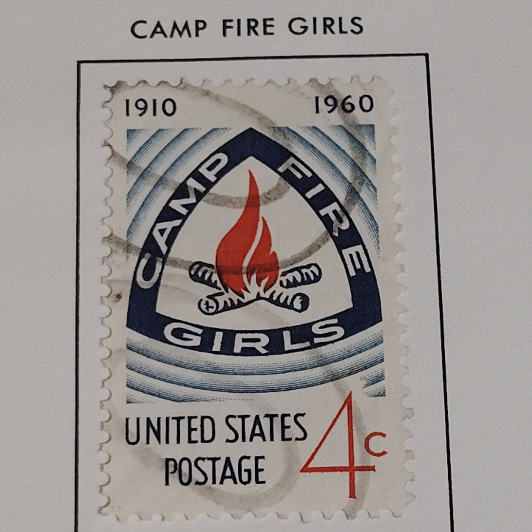 1960 Scott #1165 – 4¢ Camp Fire Girls 50th Anniversary – Canceled
