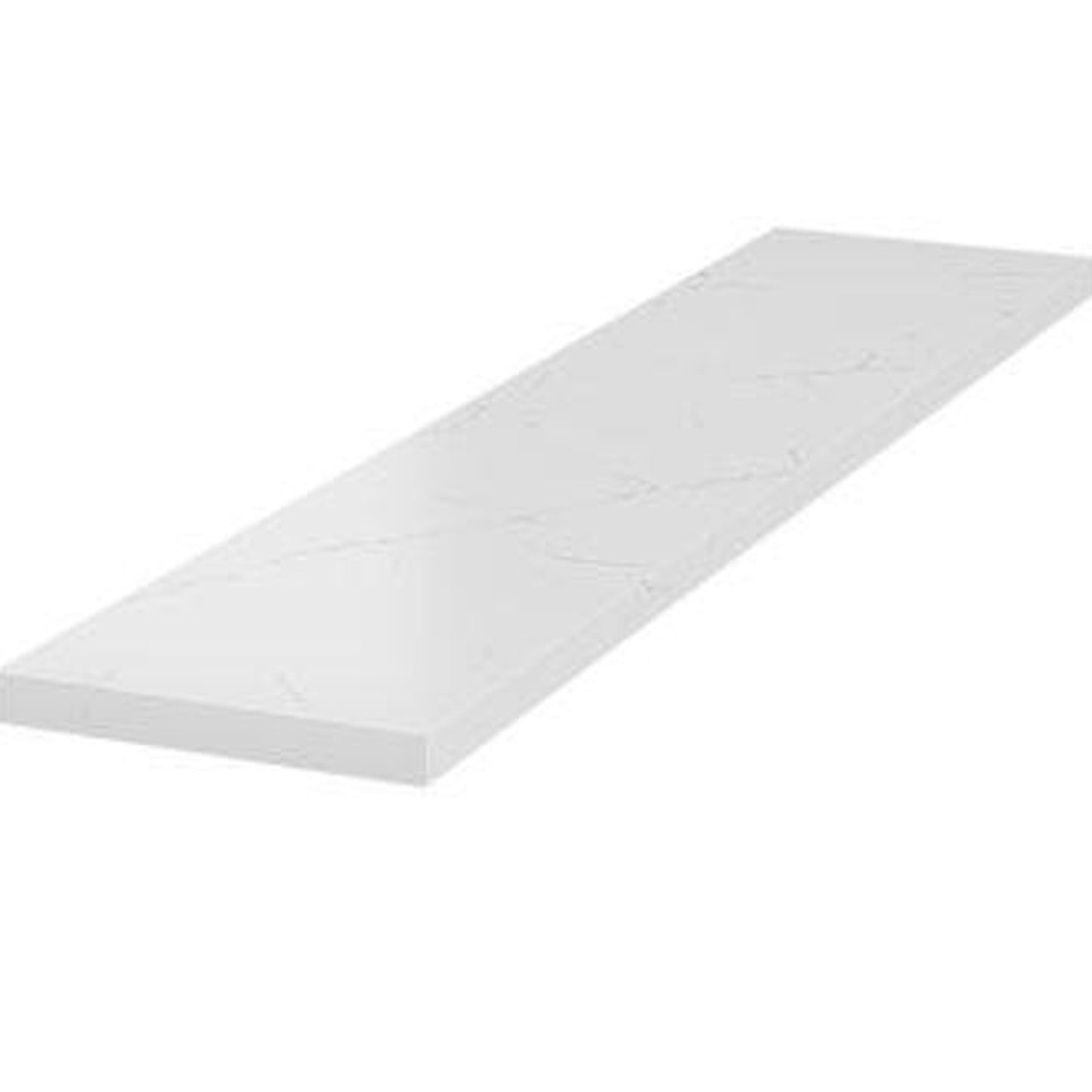 DELUXE DL LIVING Bianco Bella Quartz Vanity Sidesplash – 21.25 in. W – White