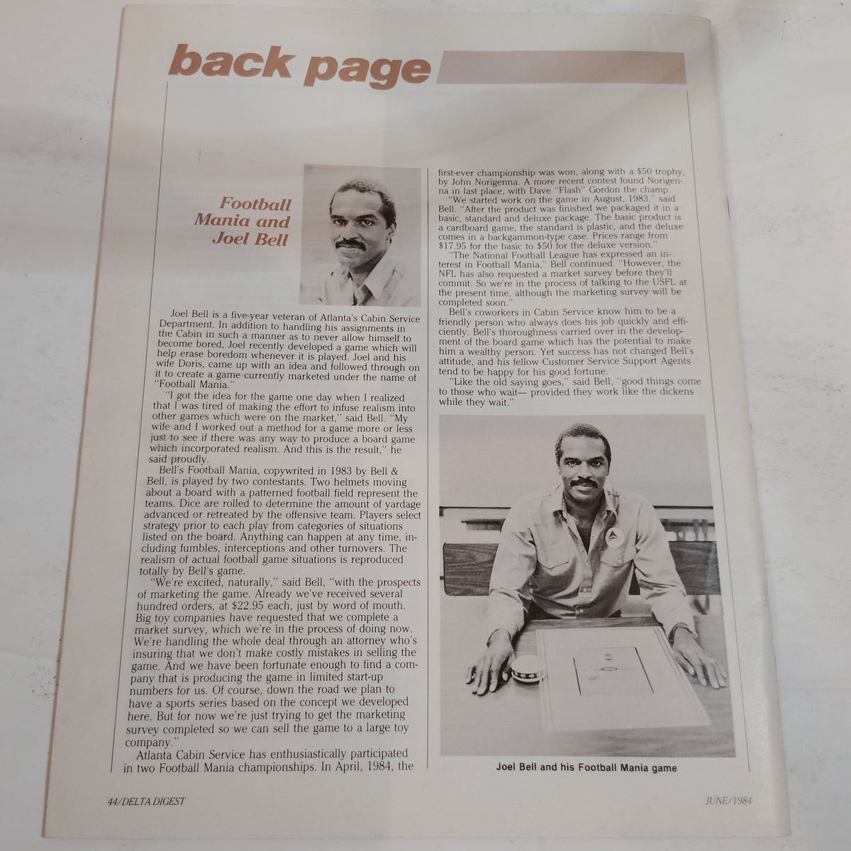 Delta Digest Magazine June 1984 - Vintage Airline Publication - Excellent
