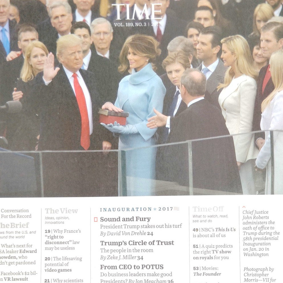 TIME Magazine January 30 2017 Donald Trump 45th President Inauguration Issue