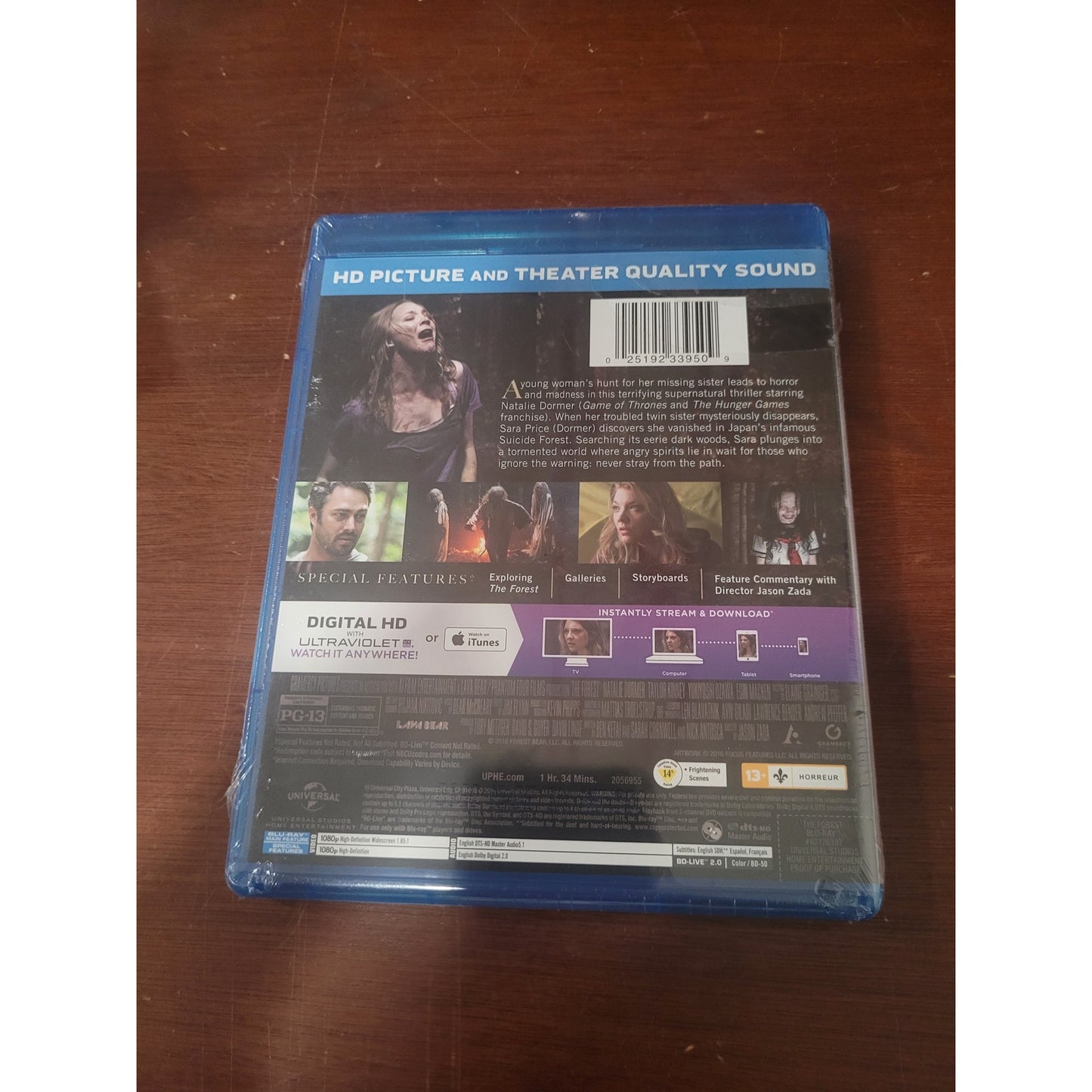 The Forest Blu-ray 2016 Horror Thriller, Suspense Mystery Japan Suicide Forest