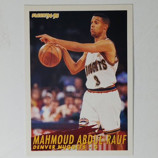 1994-95 Fleer Mahmoud Abdul-Rauf Card No. 56 – Nuggets – Guard – VG/EX