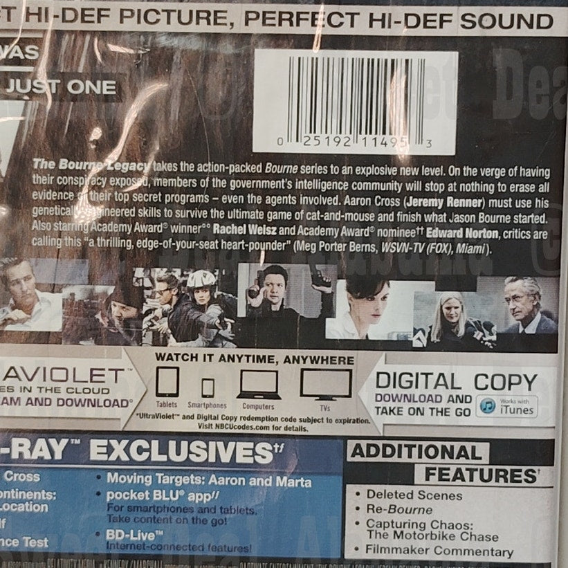 The Bourne Legacy (2012 Blu-ray/DVD) Open Package Action, Thriller