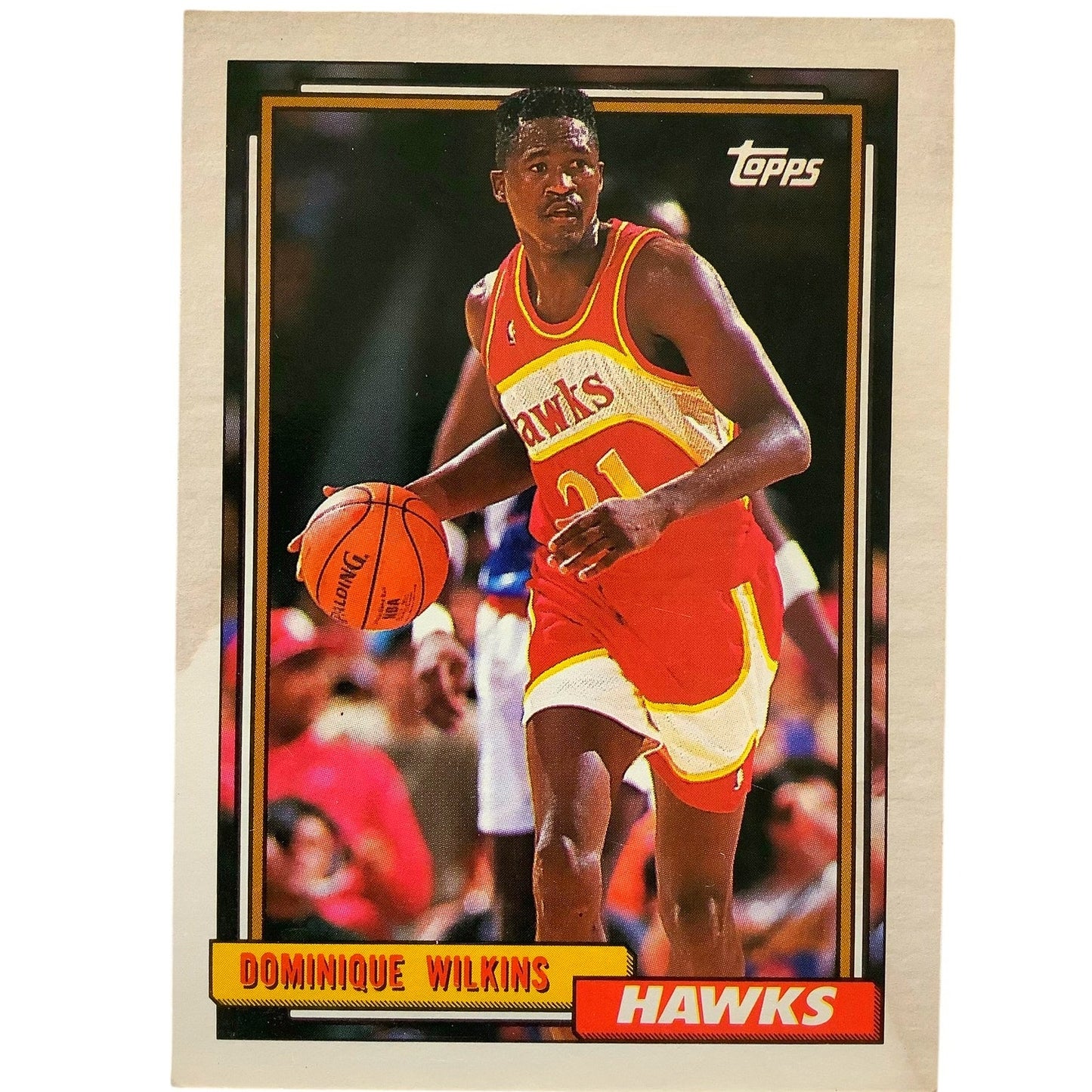 Dominique Wilkins, Atlanta Hawks, 1992 Topps Collector's Card 35, EXC