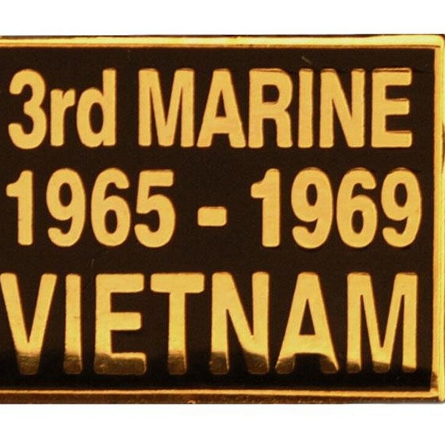 USMC 3rd Marine Division Vietnam 1965‑1969 Novelty Pin 1" × 1/2"