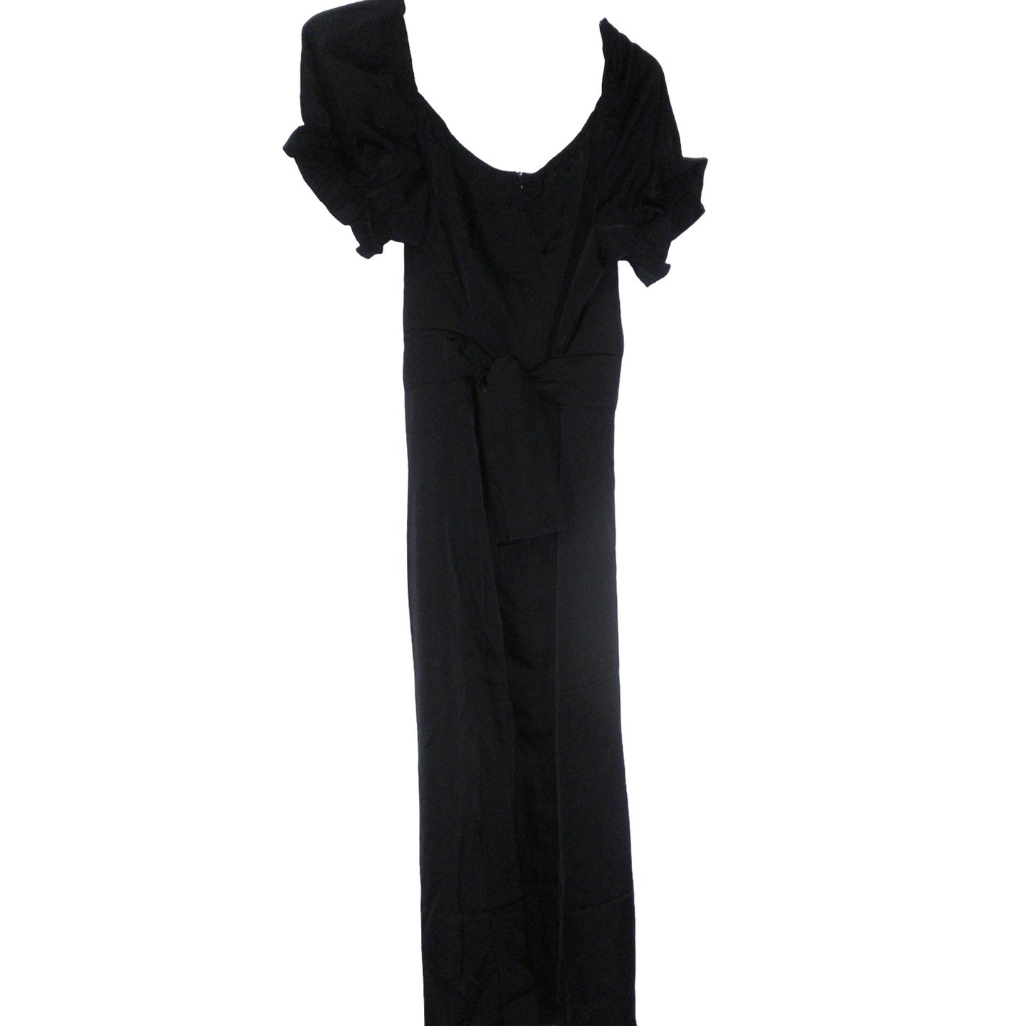 KIRUNDO 2024 Satin Midi Dress Off Shoulder Wrap Ruched, Slim Fit, XL (16)