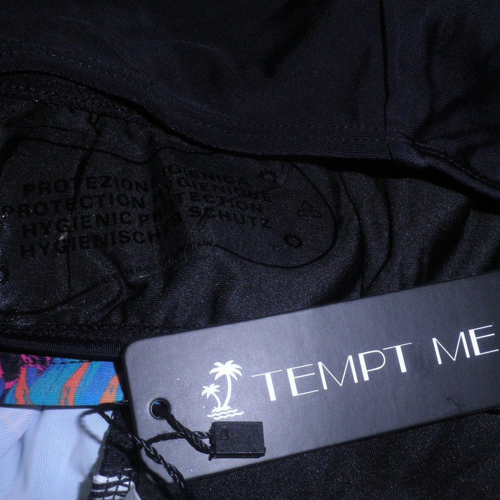 Tempt Me Two Piece High Neck Tankini Swimsuit Tummy Control Top, L (12-14)