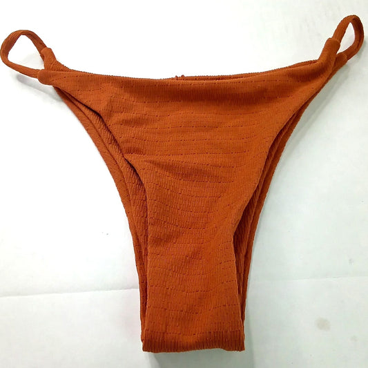 Zaful Burnt Orange Textured Bikini Bottoms Women’s Medium (US 6) Swimwear