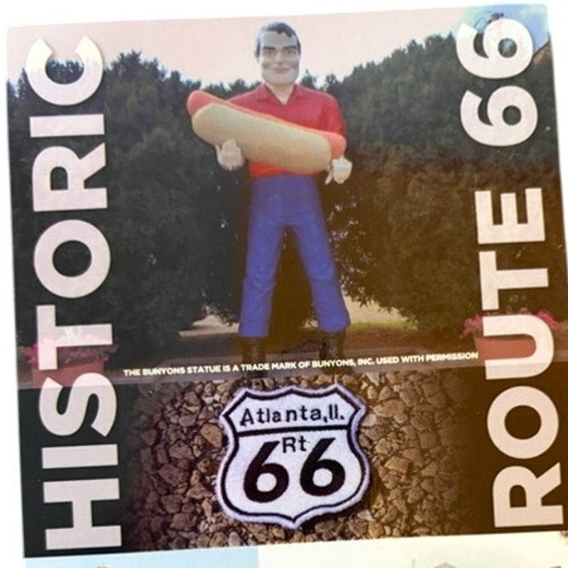 Atlanta Illinois Route 66 Bunyon Giant Postcard‑Style Magnet 6" × 4"