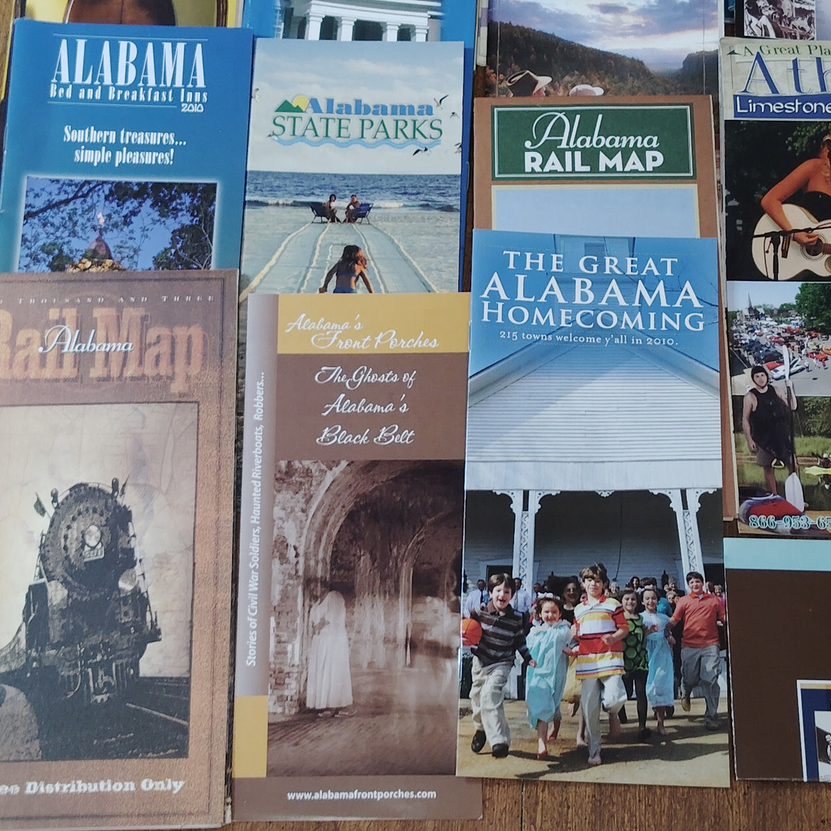 Vintage Alabama Travel Ephemera Lot - Brochures, Maps, Guides, Collectibles