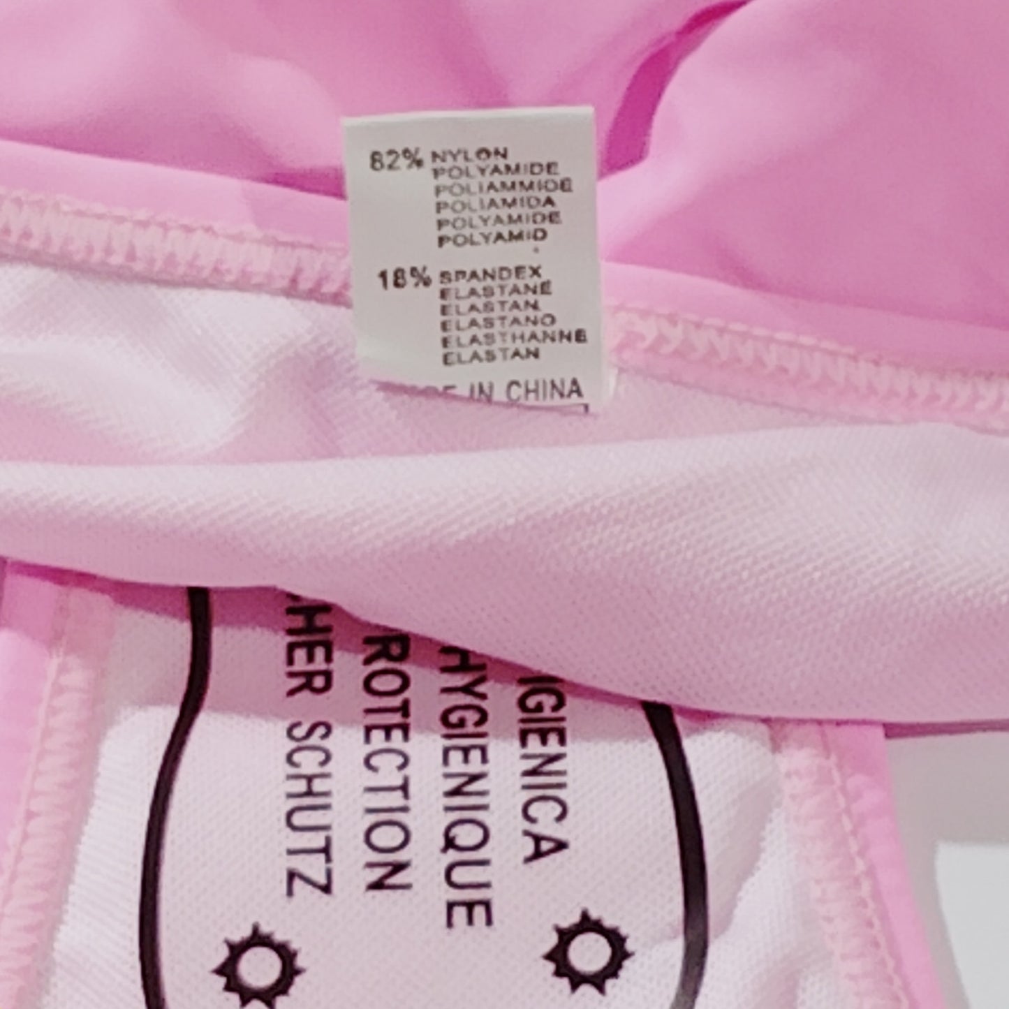 Tie‑Side Bikini Bottoms, Pink, XL (8-10) 32-34"W – 82/18 Nylon/Spandex  NWOT