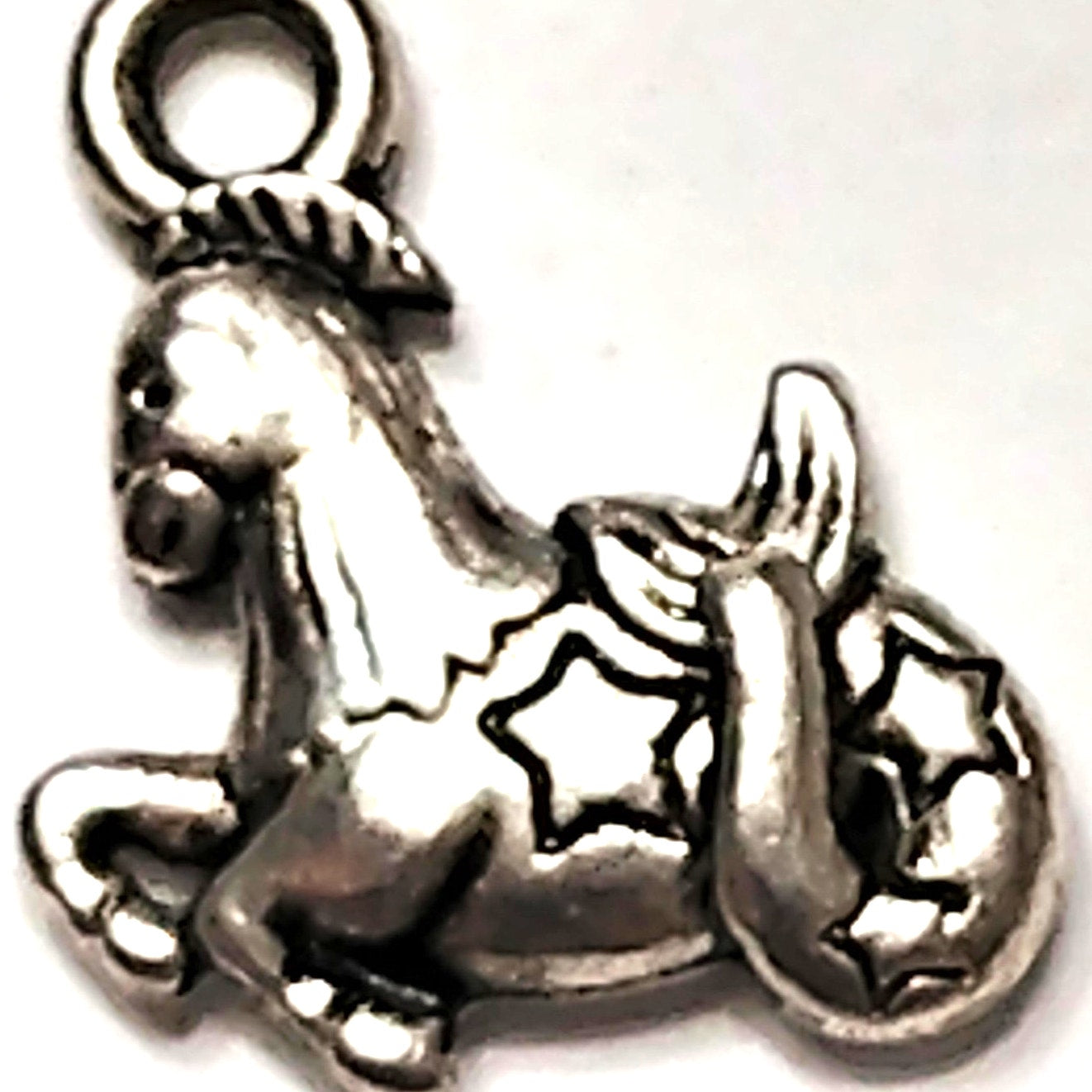 Zodiac Charm Capricorn Patinated Silver‑Tone 1/2" Goat‑Fish Pendant Astrology