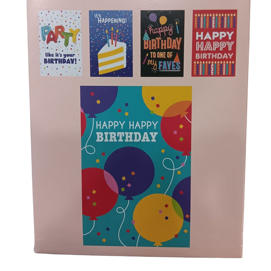 ME Birthday Cards - 10-Pack - 5 Styles x 2 Each - 4"x6" - Soy Ink - PN 619591