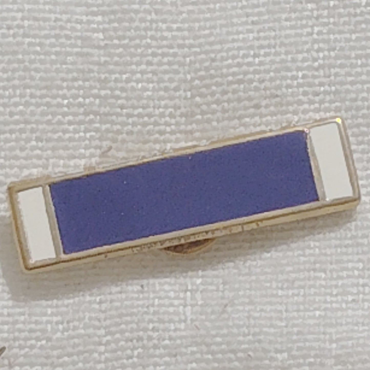 Mini Purple Heart Ribbon Novelty Pin 11/16" × 1/8" Gold Trim