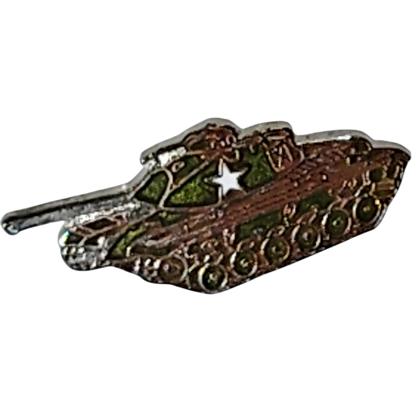 155mm Gun Tank Hat Lapel Brooch Pin - Armored Artillery Design - 1-1/8" x 1/2"